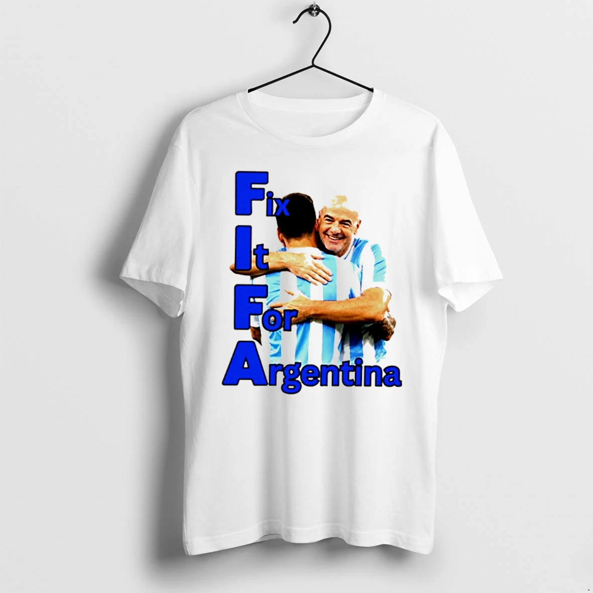 Officials Lionel Messi And Gianni Infantino Fix It For Argentina Tee Premium T Shirt Sweatshirt Hoodie