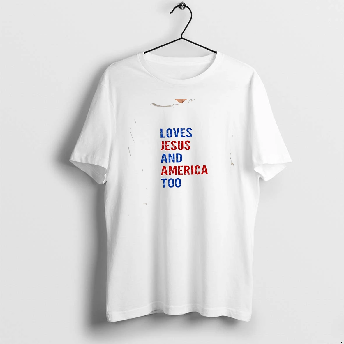 Officials Loves Jesus And America Too Patriotic Religious Faith Christian Premium T Shirt Sweatshirt Hoodie