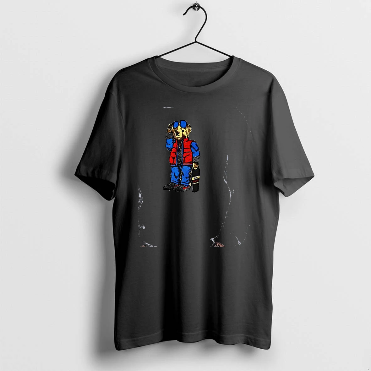 Officials Marty Mcfly Back To The Future Bear With Mg40 Skateboard Premium T Shirt Sweatshirt Hoodie