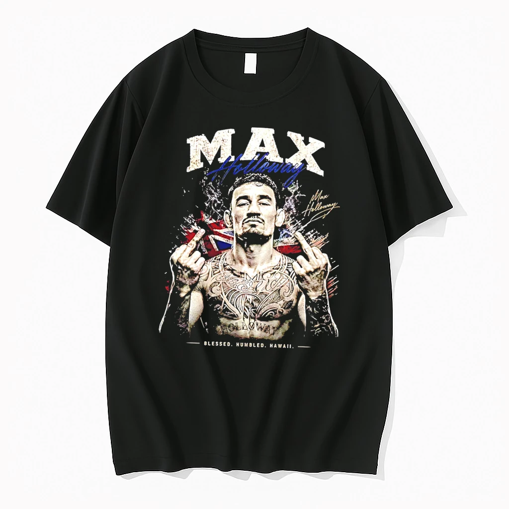 Officials Max Holloway Blessed Humbled Hawaii Middle Finger Tee Premium T Shirt Sweatshirt Hoodie