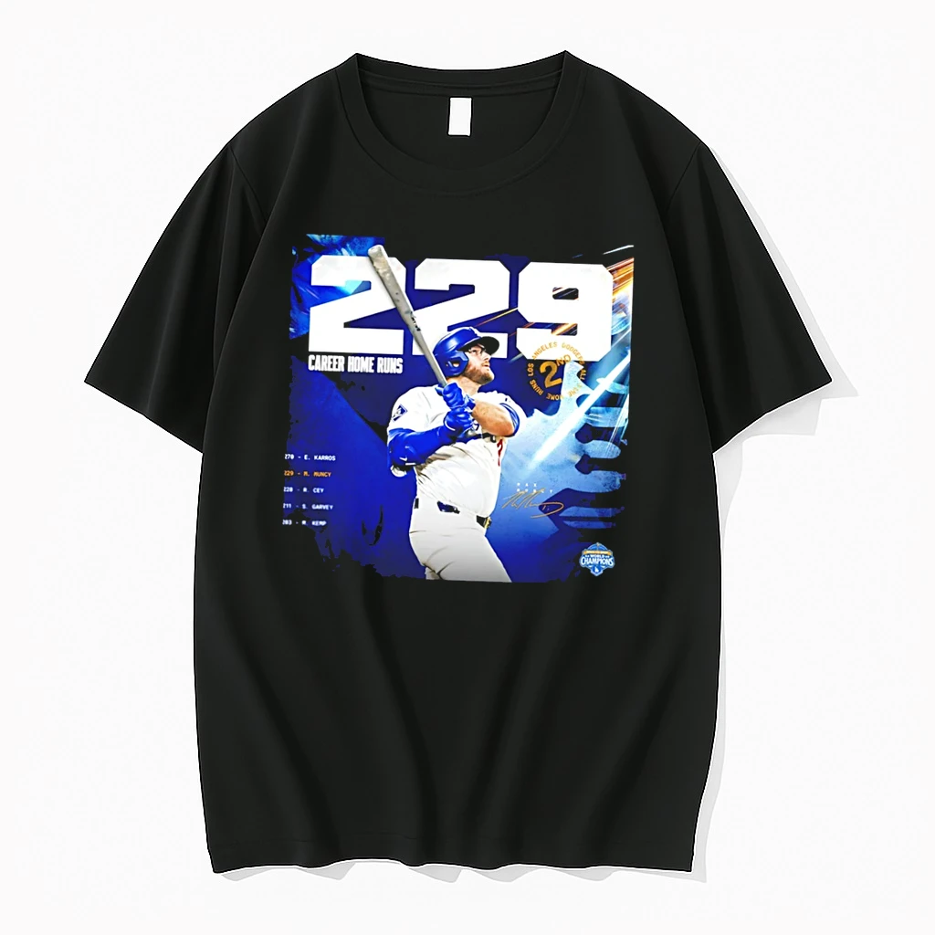 Officials Max Muncy 229 Career Home Runs Los Angeles Dodgers Signature Tee Premium T Shirt Sweatshirt Hoodie