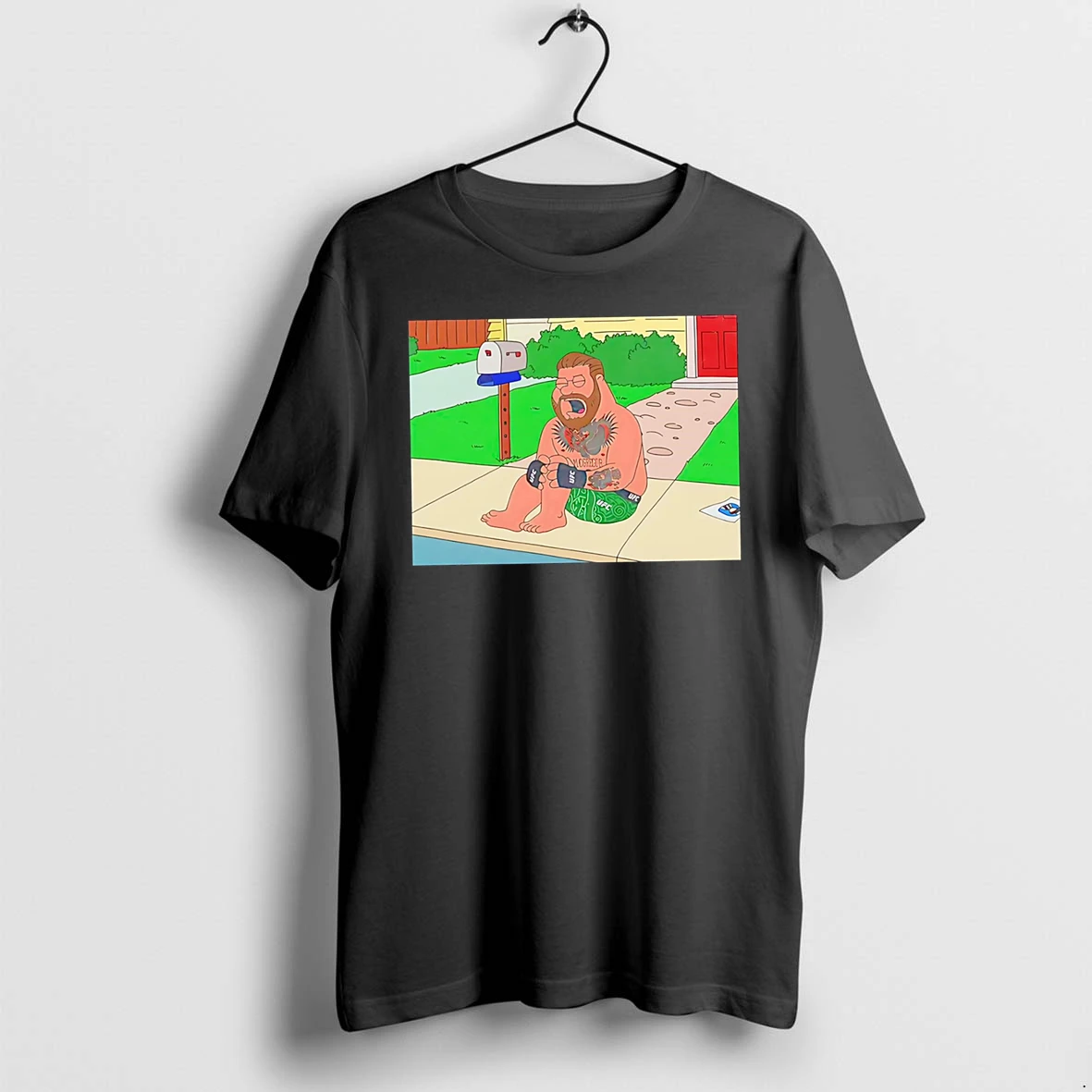 Officials Mcgregor Family Guy Peter Griffin Sitting On Sidewalk Premium T Shirt Sweatshirt Hoodie