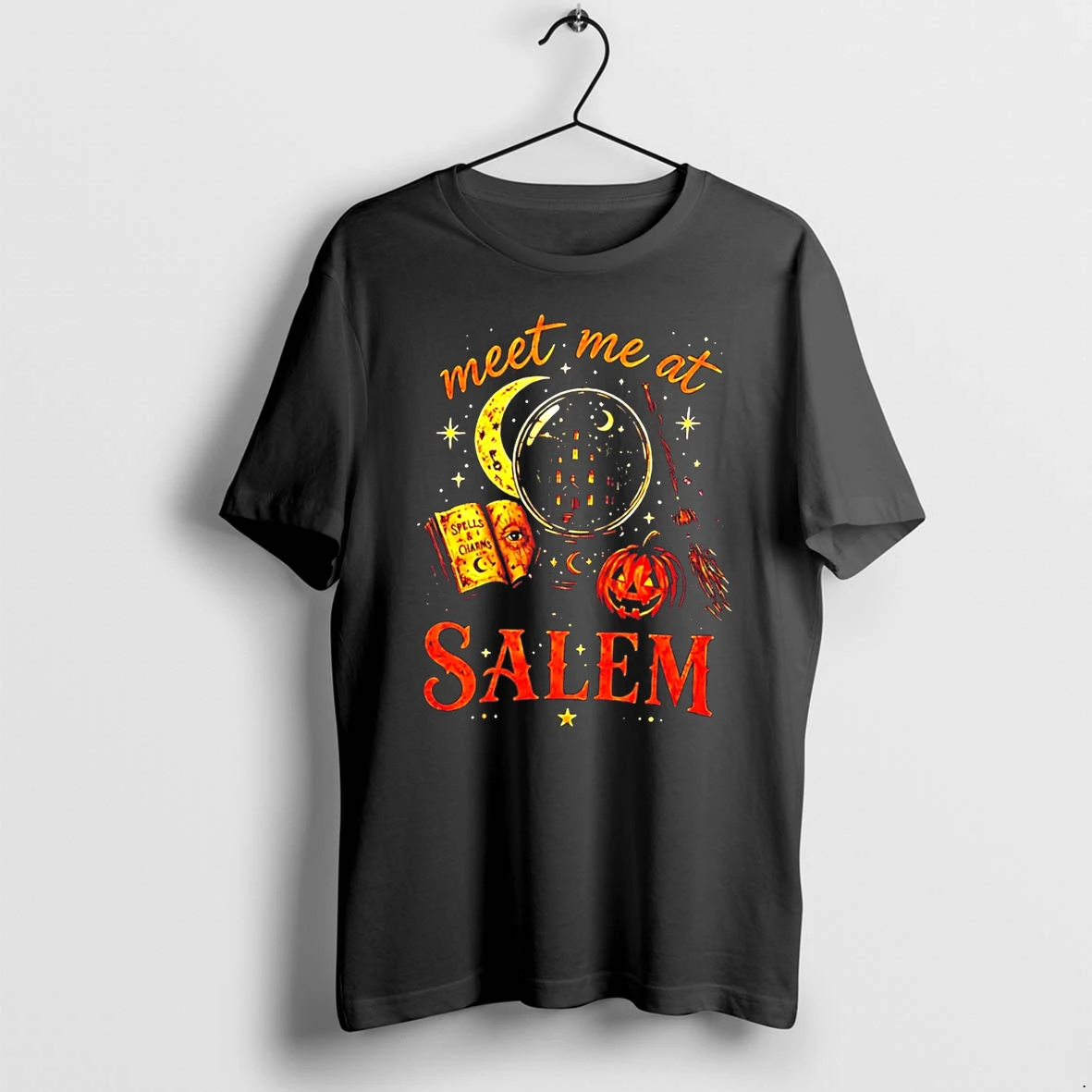 Officials Meet Me At Salem Spells And Charms Halloween Tee Premium T Shirt Sweatshirt Hoodie