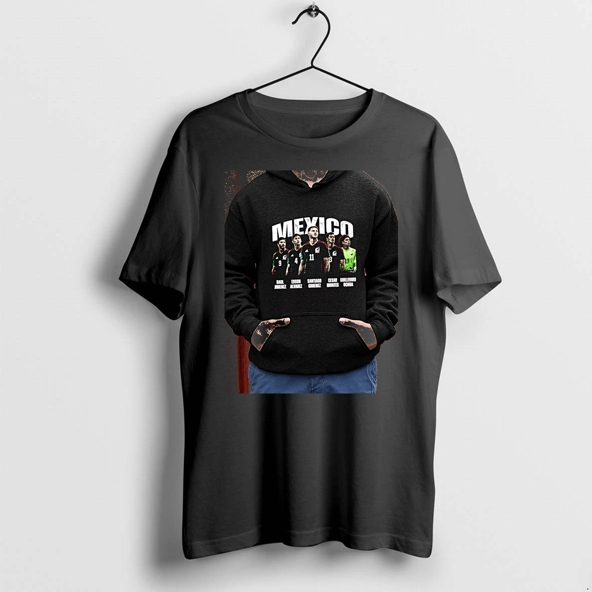 Officials Mexico National Team Worl Cup 2026 Raul Jimenez Edson Alvarez Santiago Gimenez Cesar Montes Guillermo Ochoa Premium T Shirt Sweatshirt Hoodie