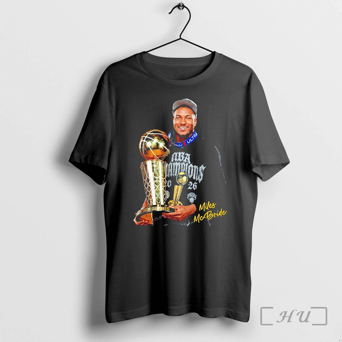 Officials Miles Mcbride New York Knicks World Champions 2025 2026 Trophy Signature Tee Premium T Shirts Sweater Hoodie