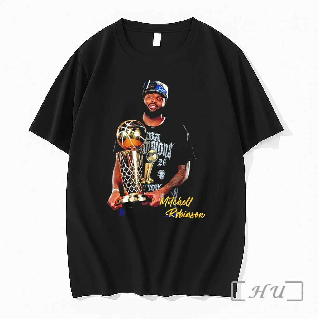 Officials Mitchell Robinson New York Knicks World Champions 2025 2026 Trophy Signature Tee Premium T Shirts Sweater Hoodie