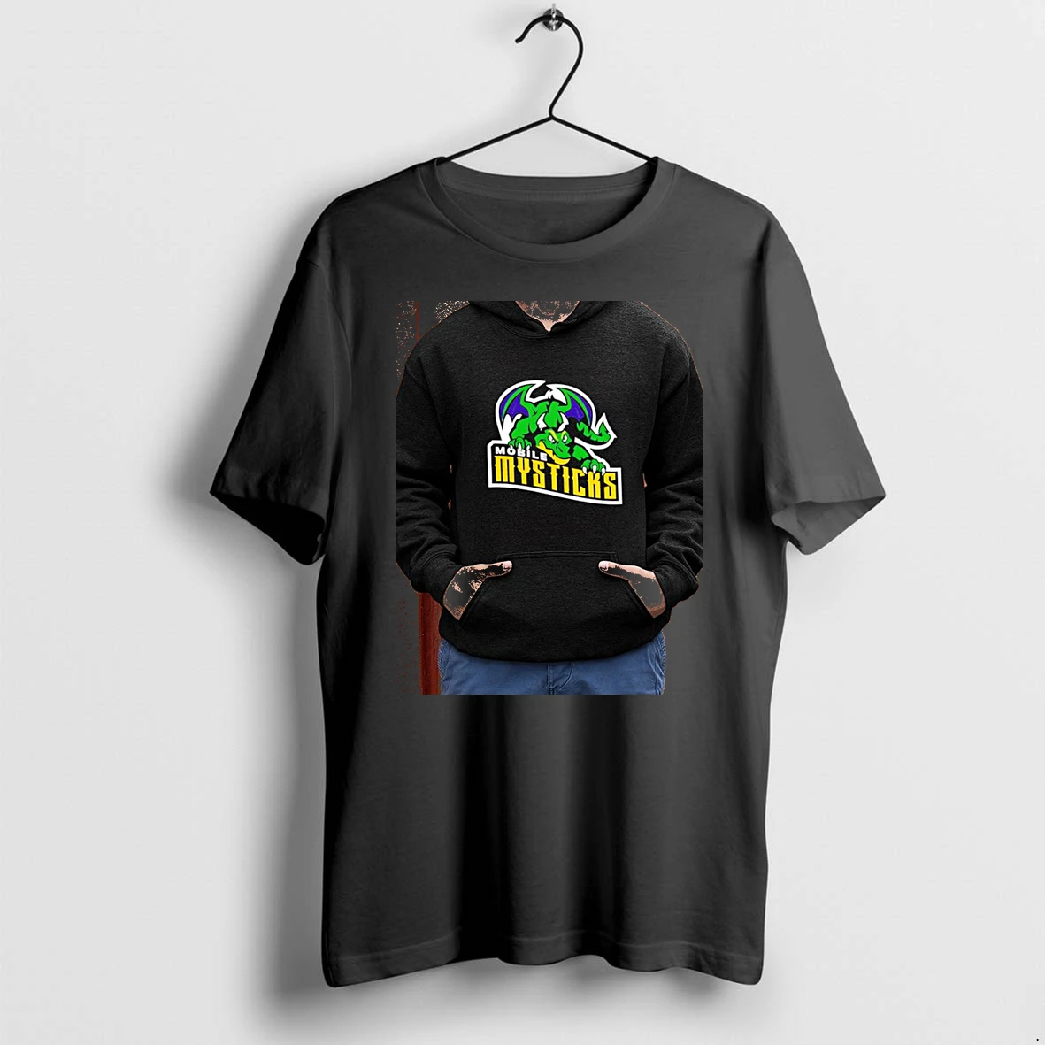 Officials Mobile Mysticks Dragon Mascot Logo Minor League Hockey Premium T Shirt Sweatshirt Hoodie