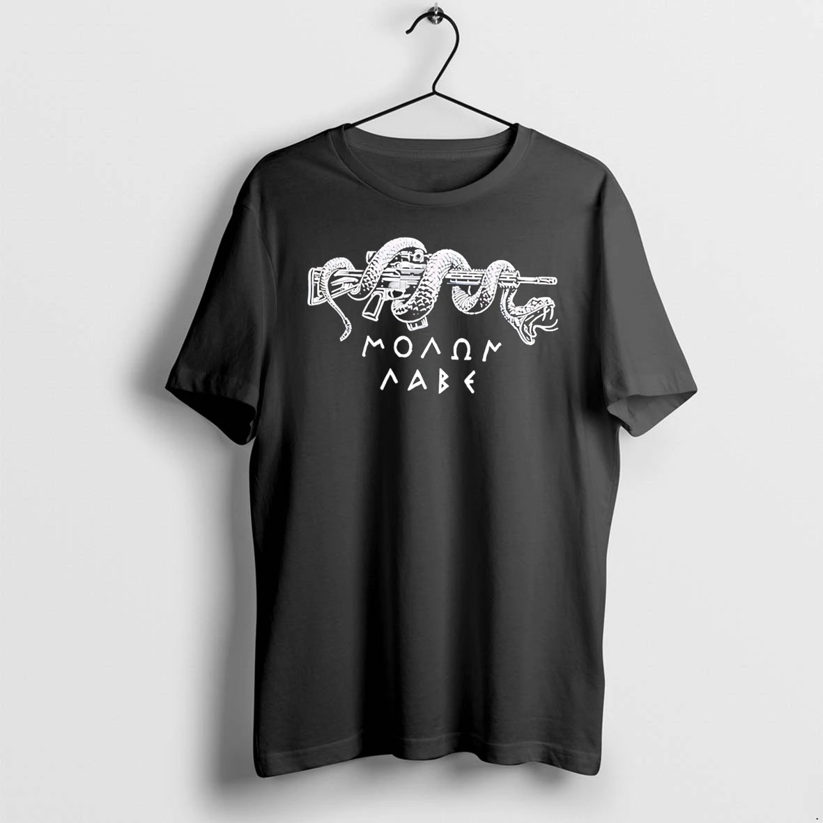 Officials Molon Labe Snake And Rifle Spartan Quote Second Amendment Rights Tee Premium T Shirt Sweatshirt Hoodie