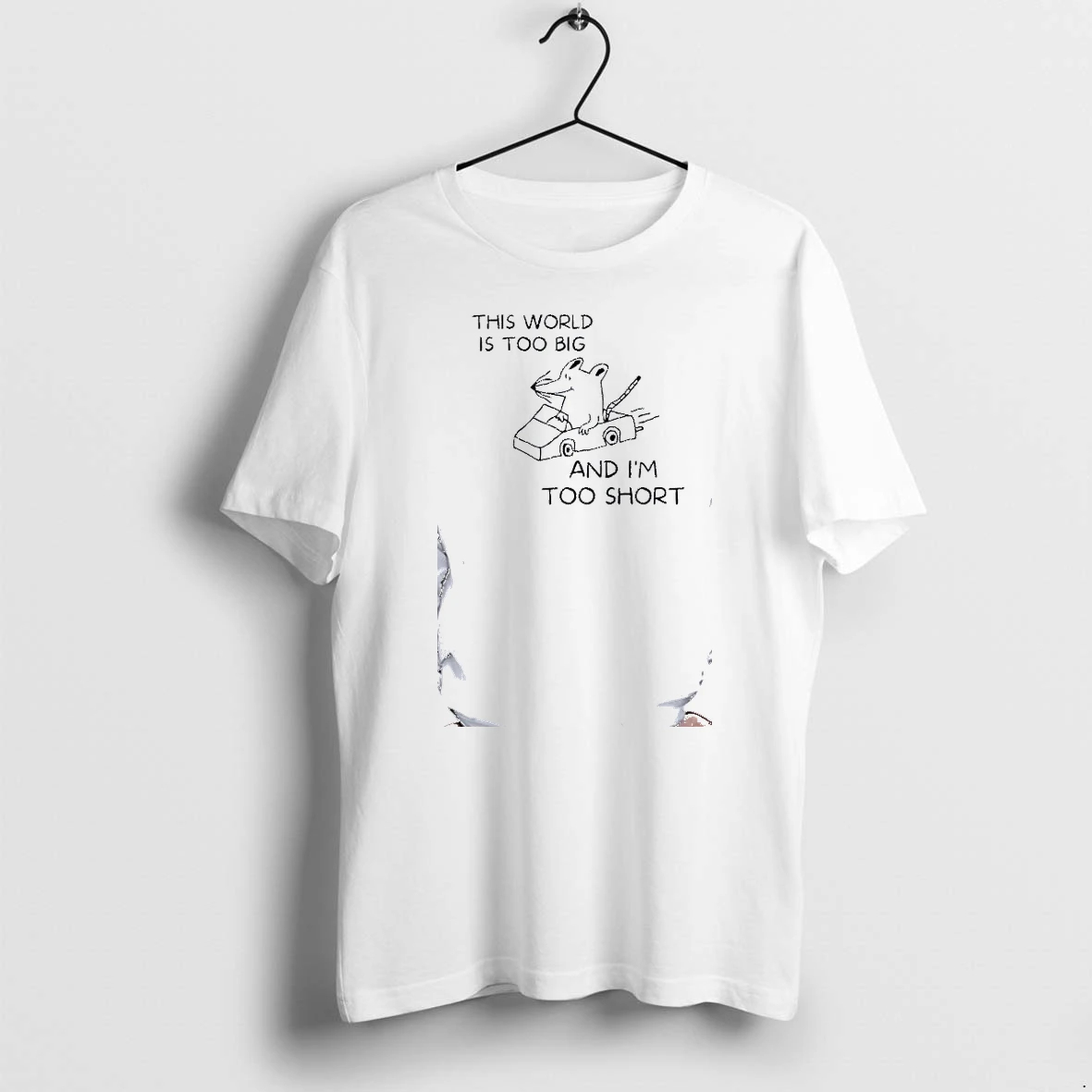 Officials Mouse Driving Car This World Is Too Big And Im Too Short Doodle Premium T Shirt Sweatshirt Hoodie
