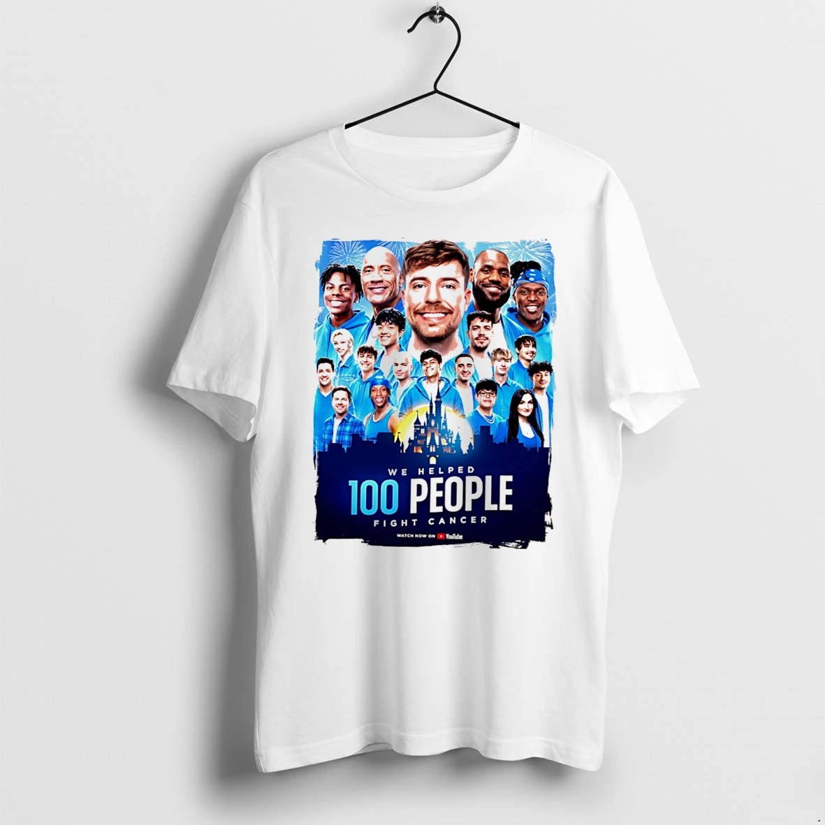 Officials Mrbeast We Helped 100 People Fight Cancer Youtube Tee Premium T Shirt Sweatshirt Hoodie