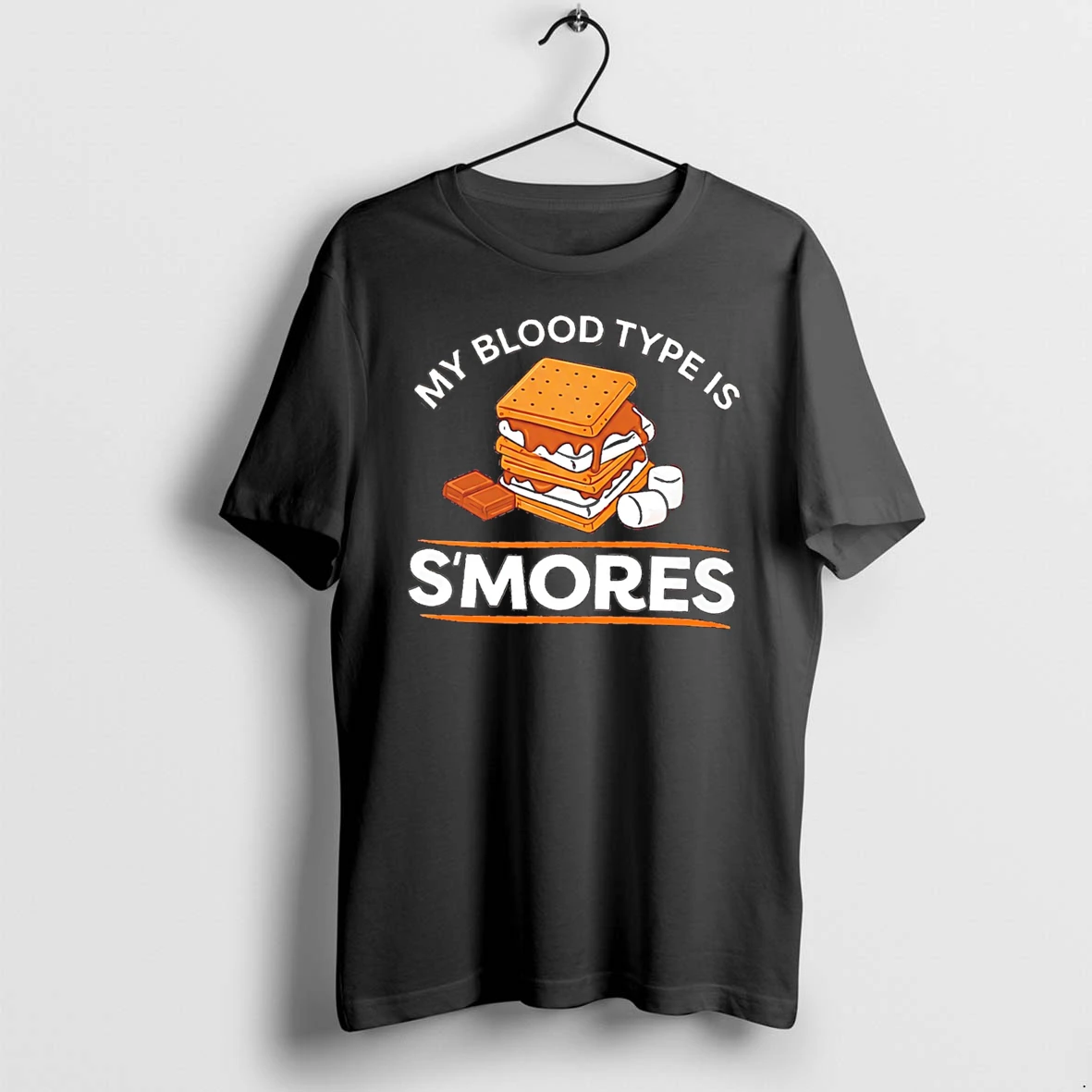Officials My Blood Type Is Smores Camping Marshmallow Tee Premium T Shirt Sweatshirt Hoodie
