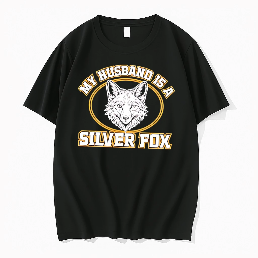 Officials My Husband Is A Silver Fox Funny Gift For Wife Tee Premium T Shirt Sweatshirt Hoodie