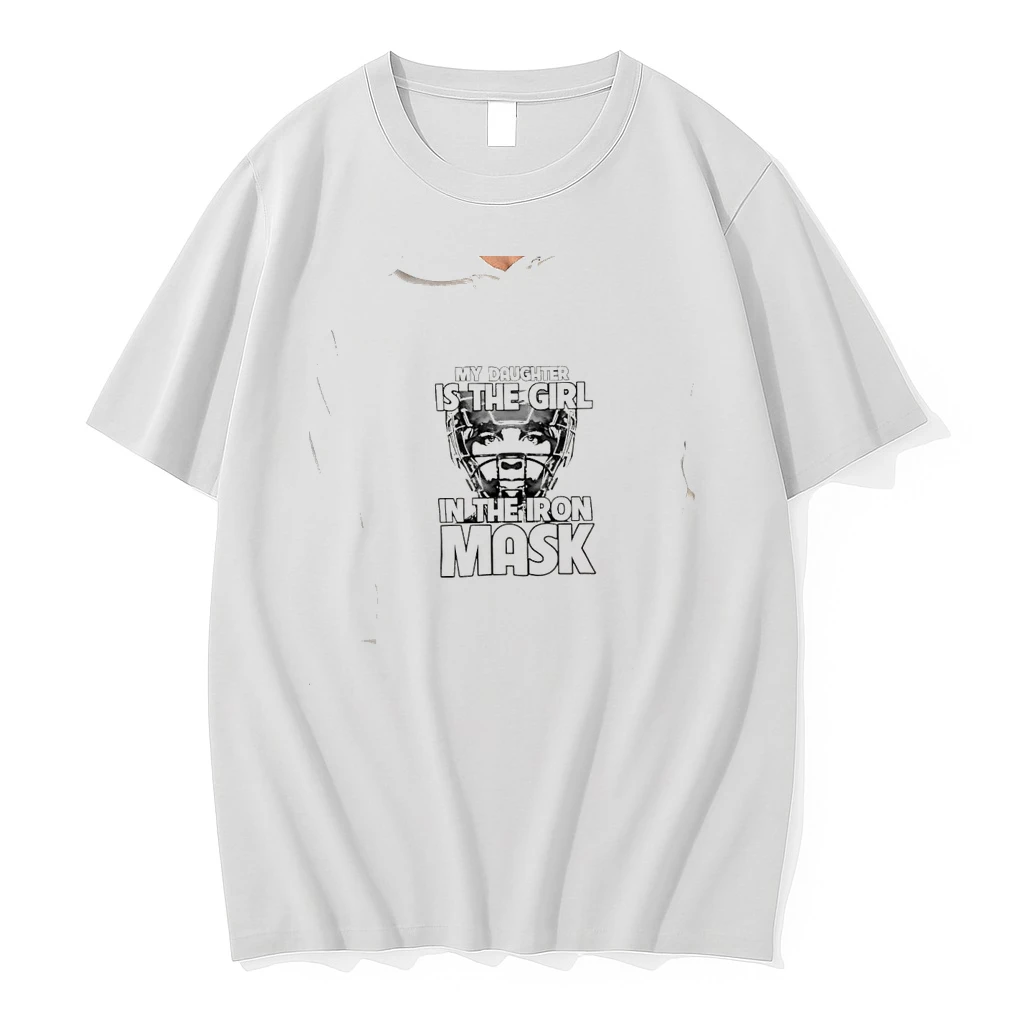 Officials My Daughter Is The Girl In The Iron Mask Softball Lovers Premium T Shirt Sweatshirt Hoodie