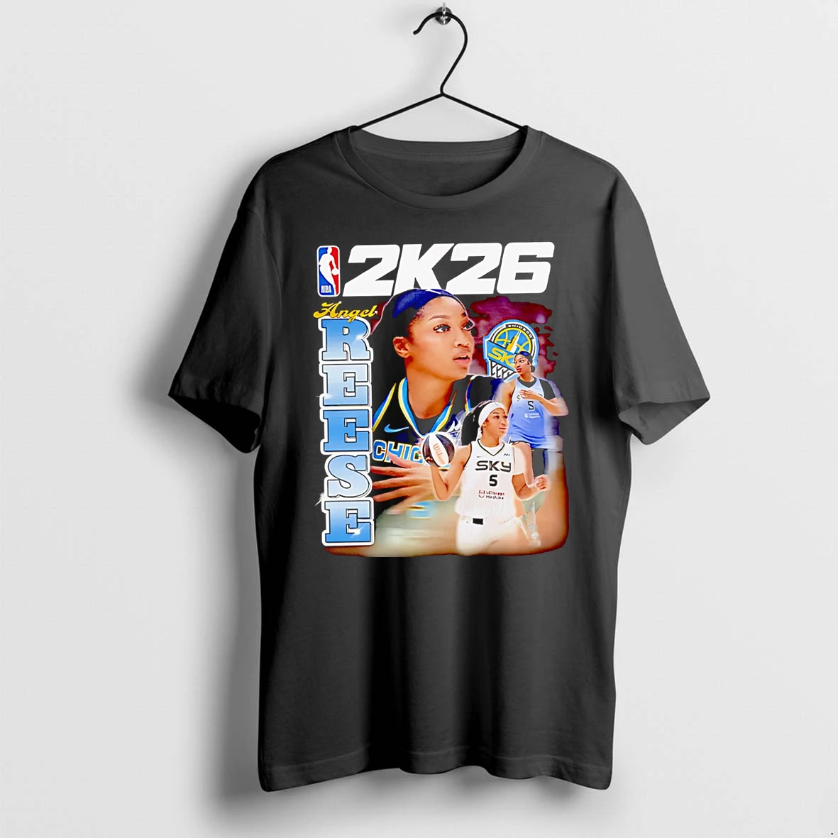 Officials Nba 2k26 Angel Reese Chicago Sky Premium T Shirt Sweatshirt Hoodie