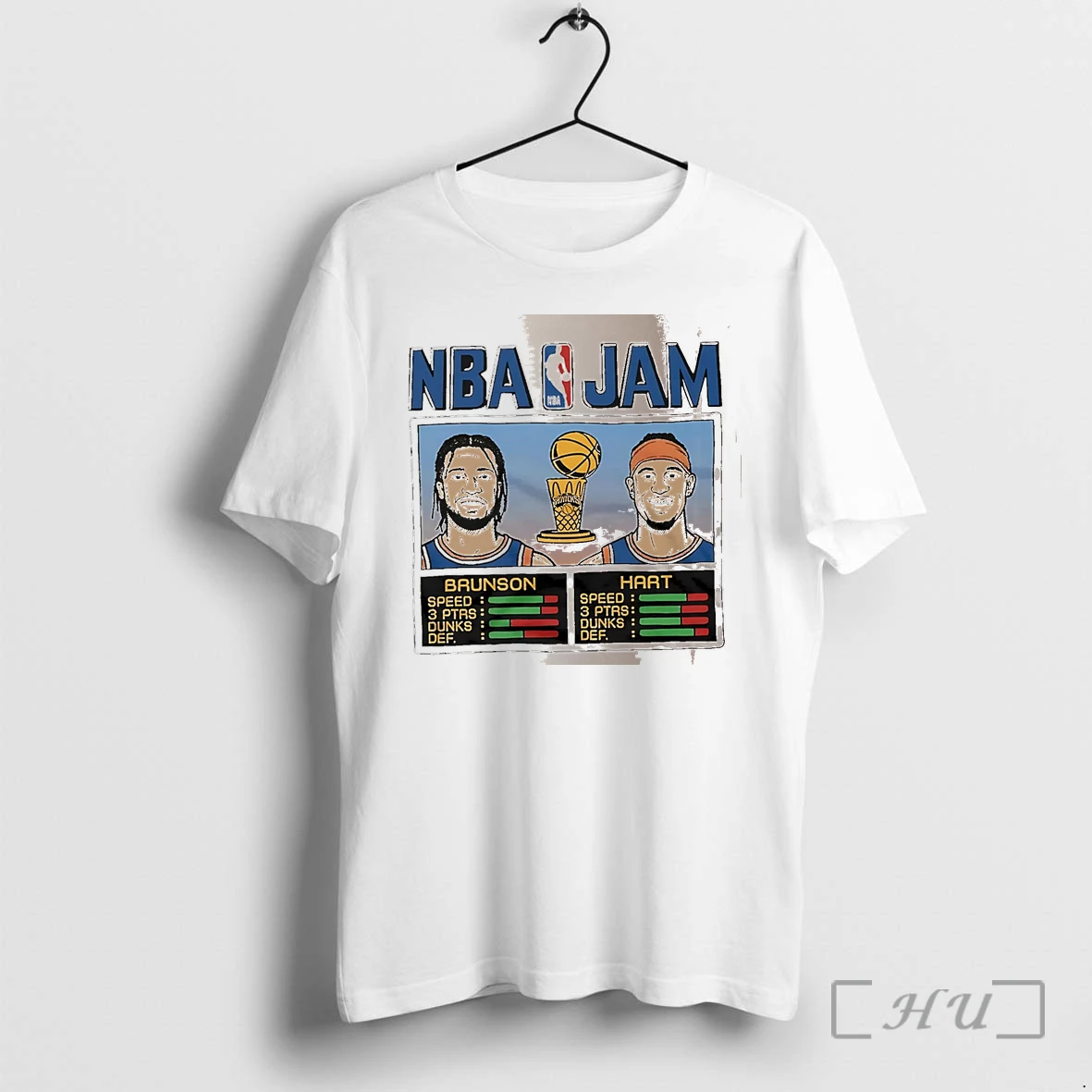 Officials Nba Jam Knicks 2026 Champs Brunson And Hart White Premium T Shirts Sweater Hoodie