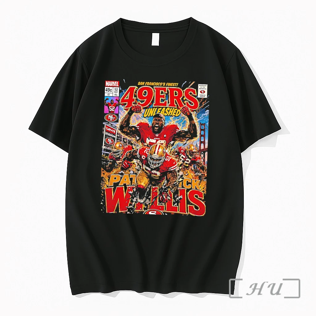 Officials Nfl Linebacker Patrick Willis 49ers Unleashed Comic Book Cover Style Tee Premium T Shirts Sweater Hoodie