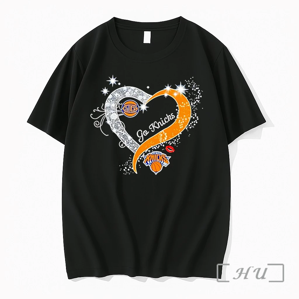 Officials Ny Knicks Heart Go Knicks Lips Logo Short Sleeve New York Knicks Black Premium T Shirts Sweater Hoodie