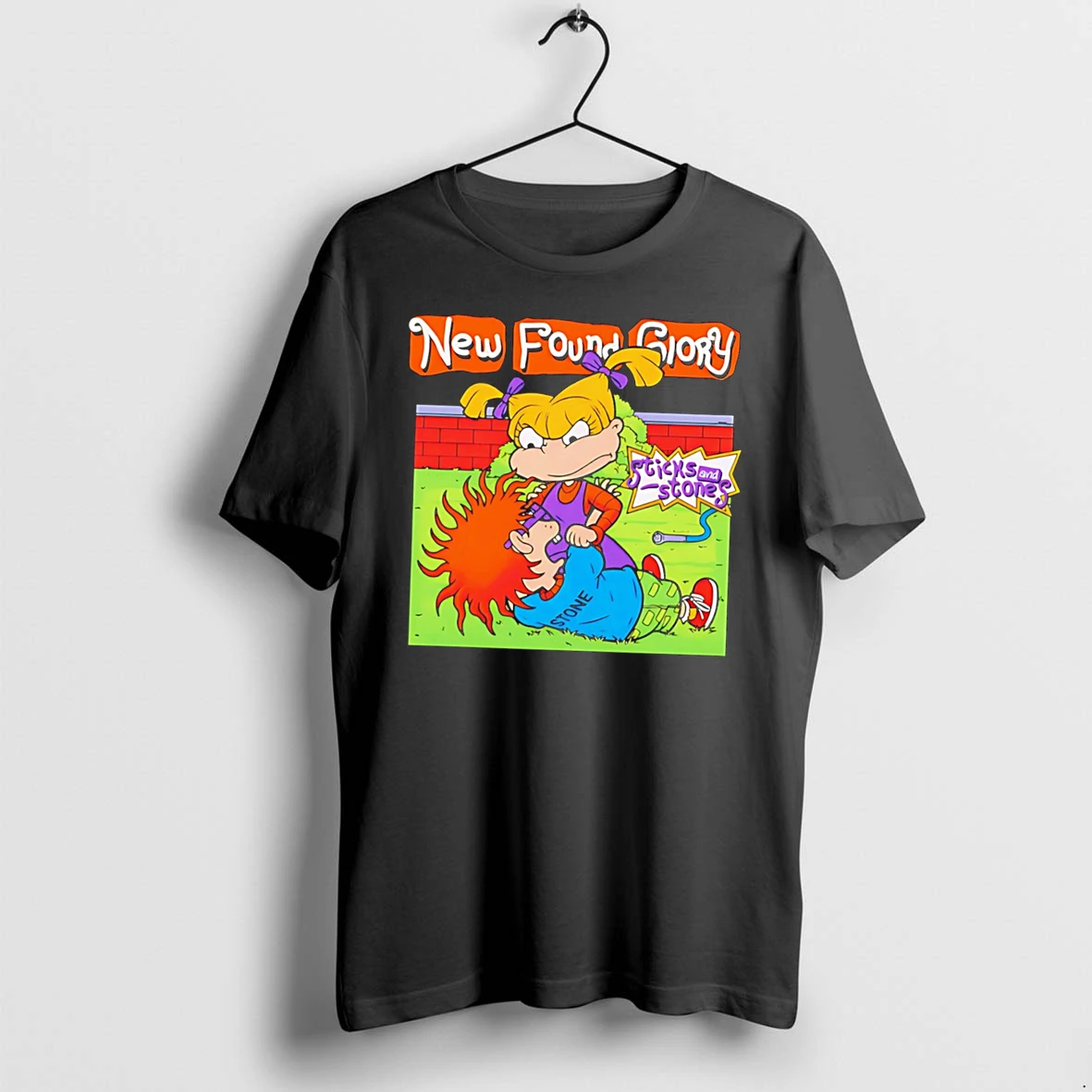 Officials New Found Rugrats Sticks And Stones Cartoon Tee Premium T Shirt Sweatshirt Hoodie