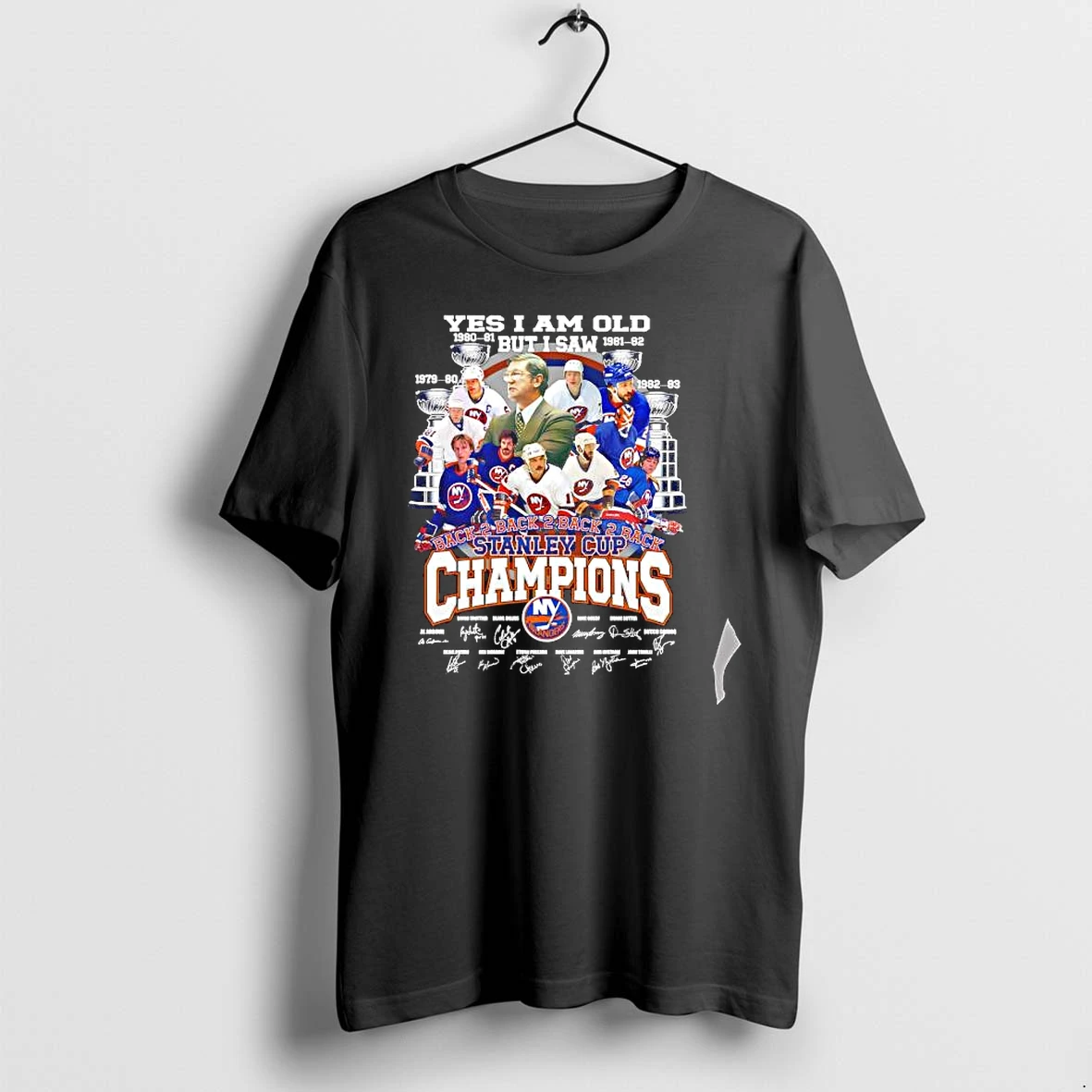Officials New York Islanders 1980 1983 Stanley Cup Champions Yes I Am Old But I Saw Nhl Signature Premium T Shirt Sweatshirt Hoodie