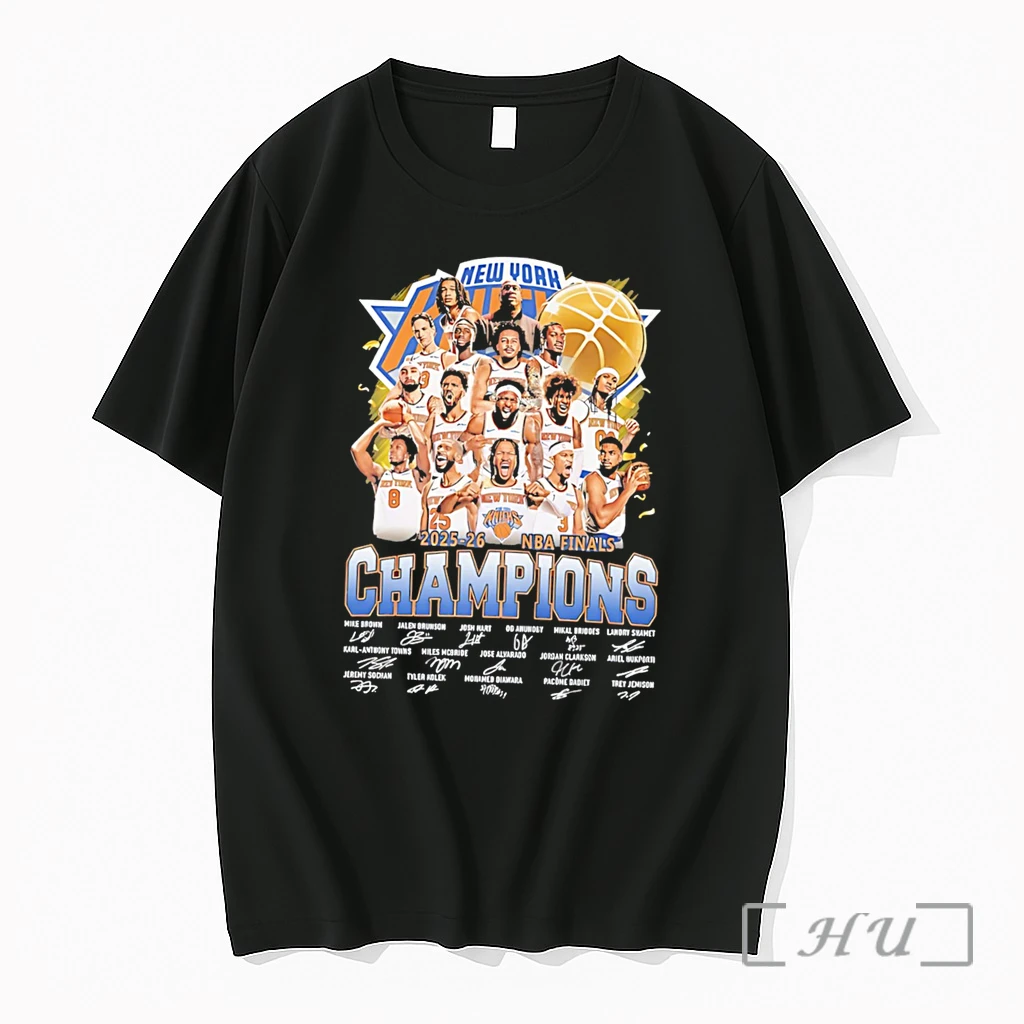 Officials New York Knicks 2025 2026 Nba Finals Champions Signature Graphic Tee Premium T Shirts Sweater Hoodie