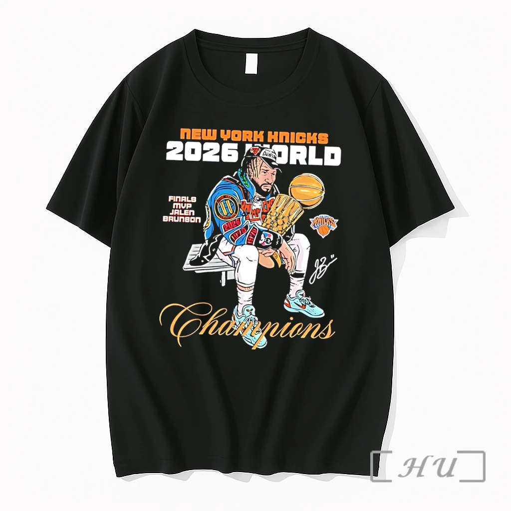 Officials New York Knicks 2026 Nba World Champions Jalen Brunson Comic Style Tee Premium T Shirts Sweater Hoodie