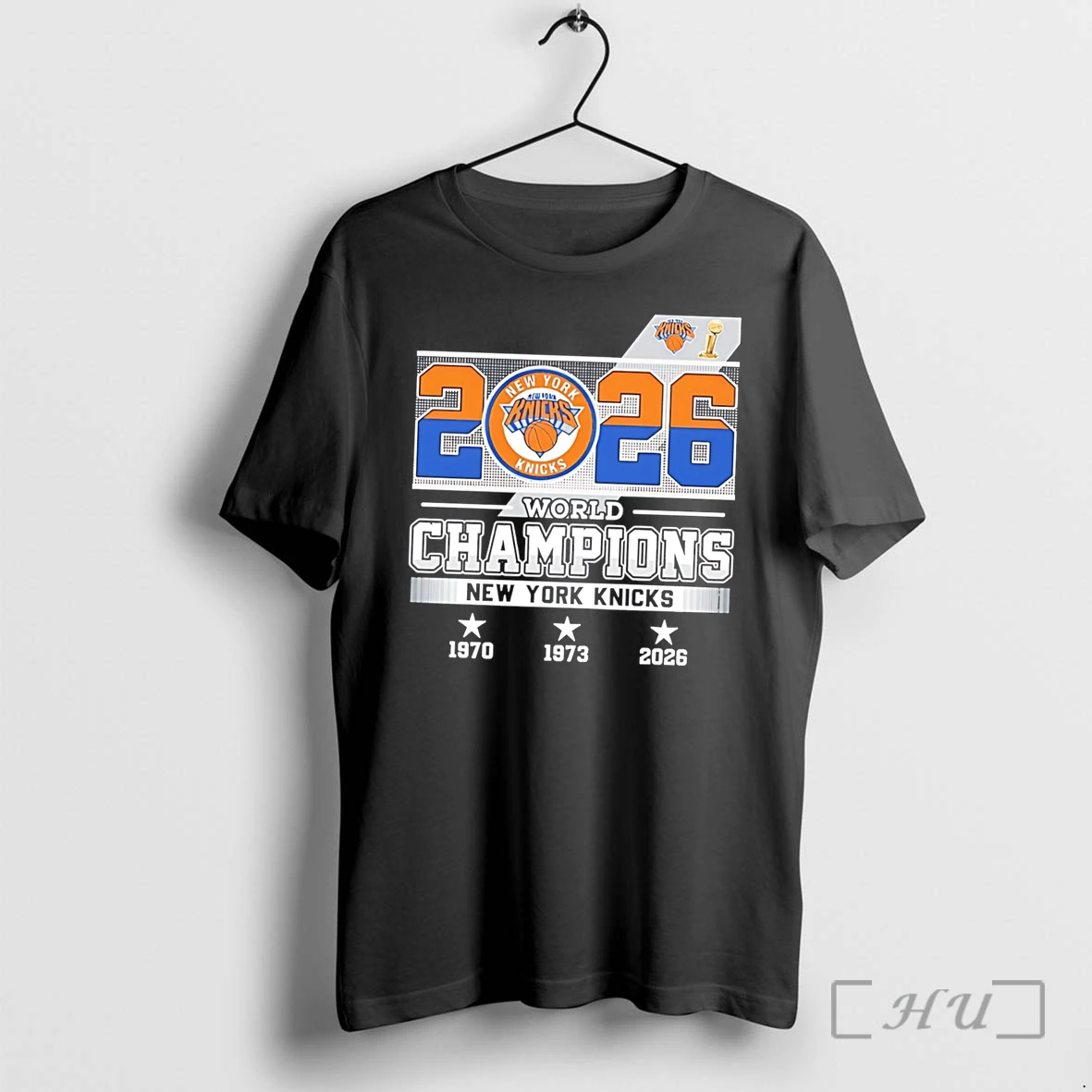 Officials New York Knicks 2026 World Champions Three Times 1970 1973 2026 Logo Tee Premium T Shirts Sweater Hoodie