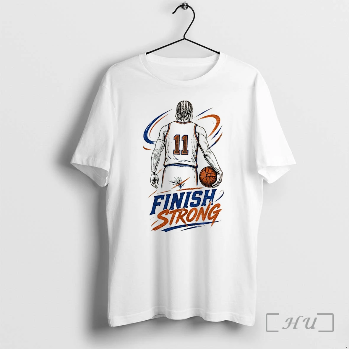 Officials New York Knicks Jalen Brunson Finish Strong Tee Premium T Shirts Sweater Hoodie