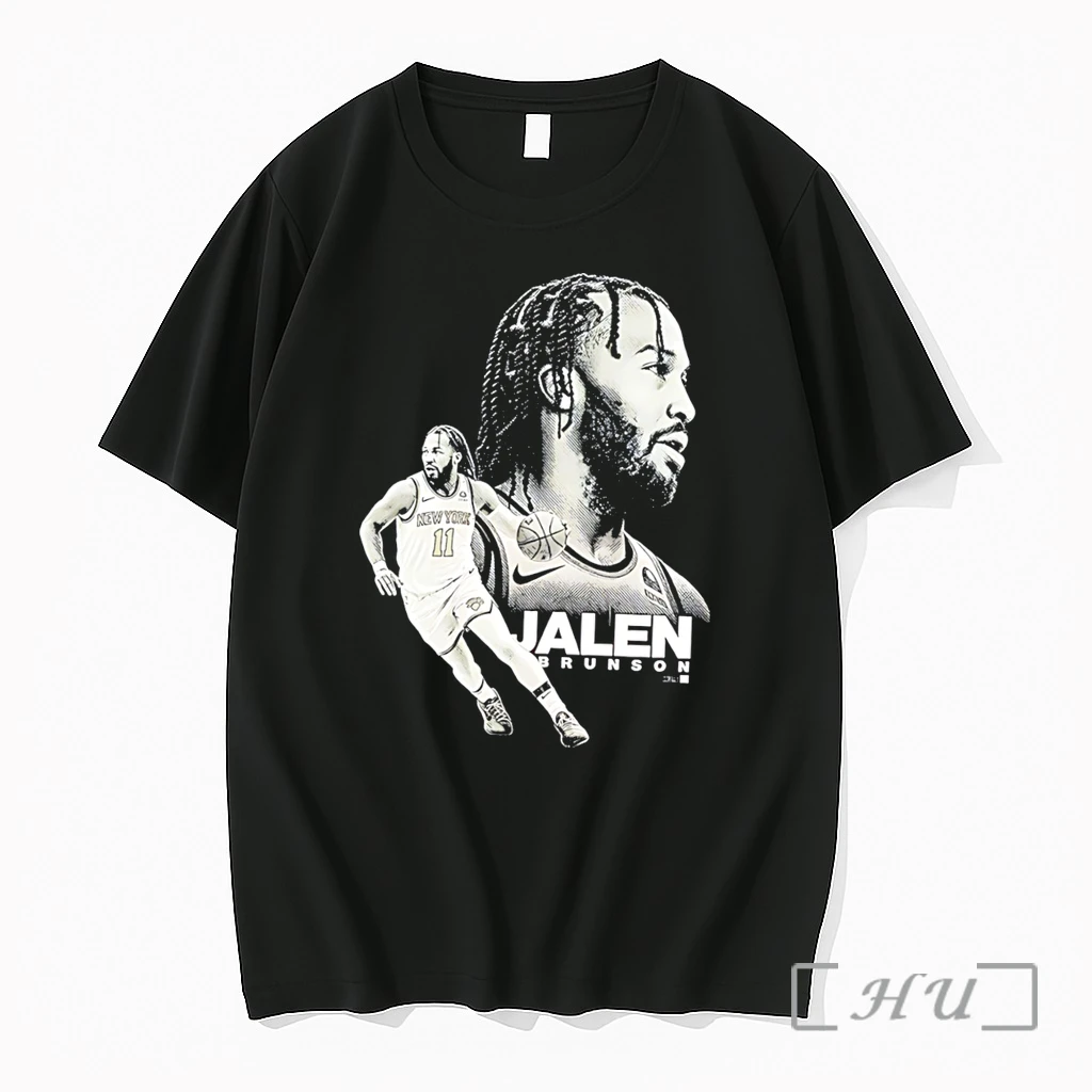 Officials New York Knicks Jalen Brunson Portrait Vintage Tee Premium T Shirts Sweater Hoodie