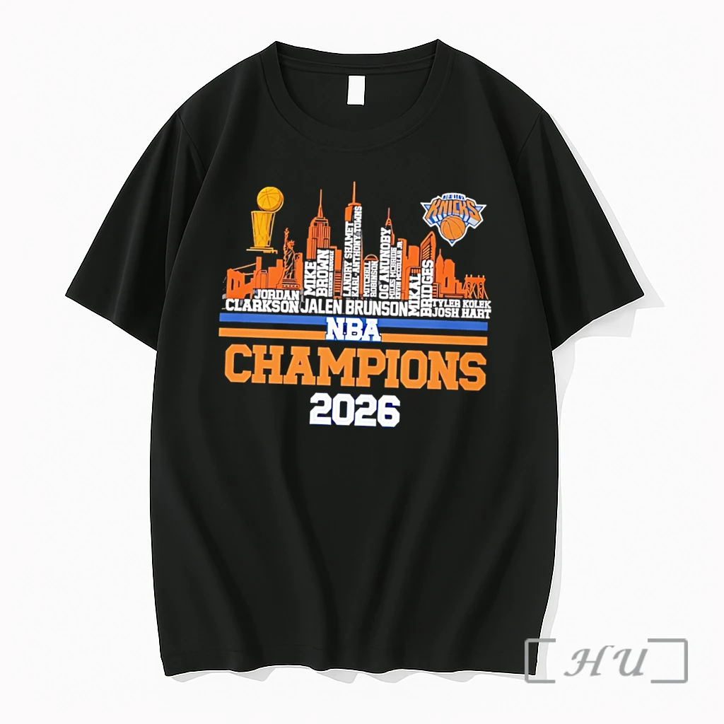 Officials New York Knicks Nba Champions 2026 Players Name Skyline Tee Premium T Shirts Sweater Hoodie