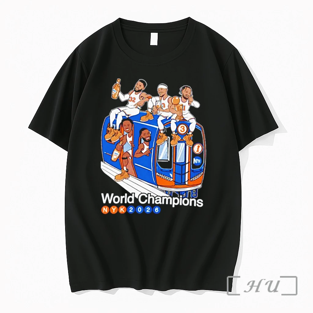 Officials New York Knicks World Champions 2026 Nyk Train Caricature Tee Premium T Shirts Sweater Hoodie