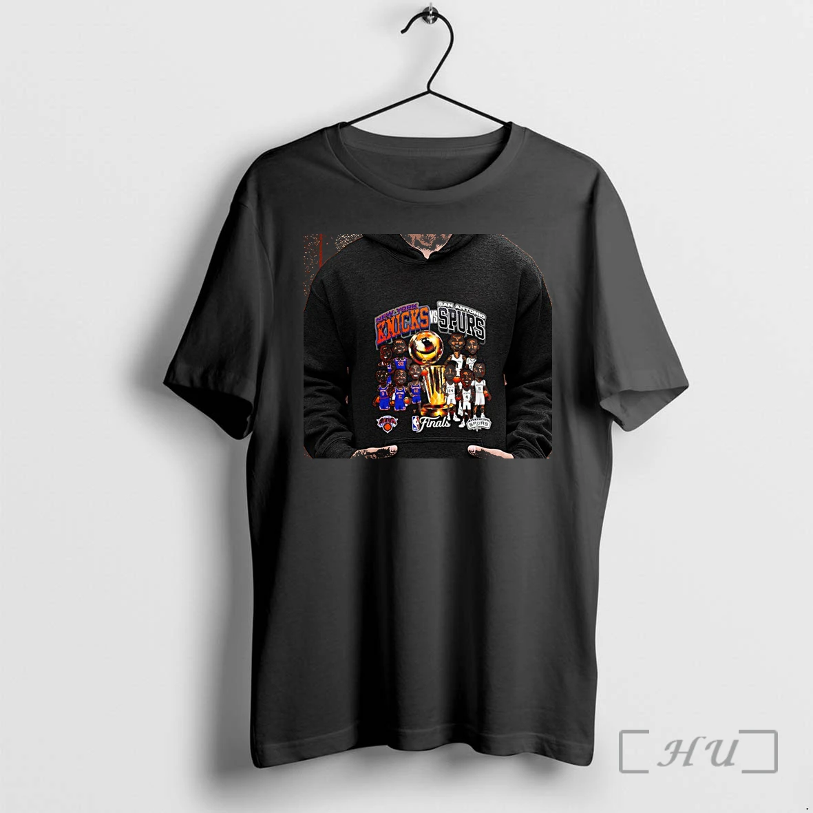 Officials New York Knicks Vs San Antonio Spurs Nba Finals 2026 Caricature Players Team Premium T Shirts Sweater Hoodie