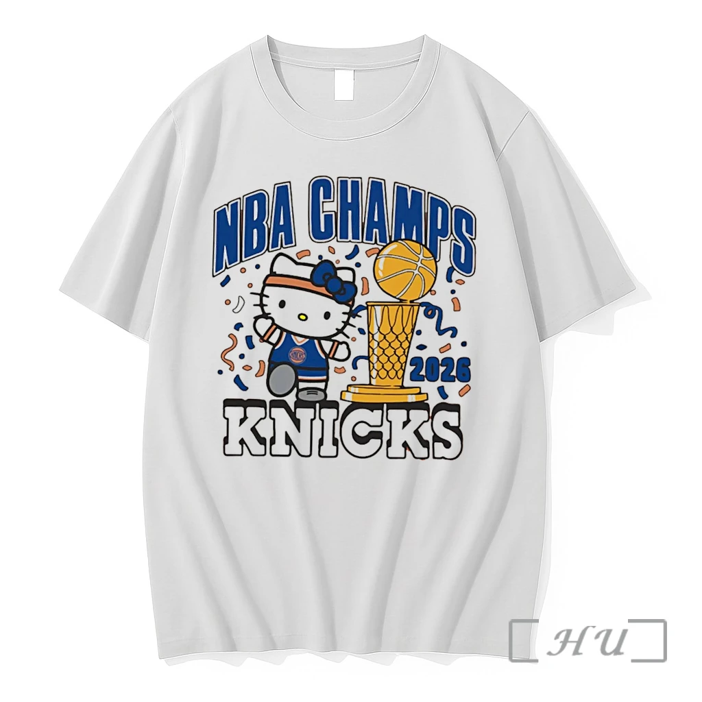 Officials New York Knicks X Hello Kitty 2026 Nba Finals Champions Tee Premium T Shirts Sweater Hoodie
