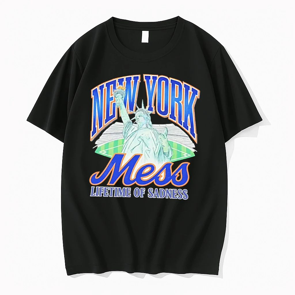 Officials New York Mess Lifetime Of Sadness Statue Of Liberty Ny Mets Tee Premium T Shirt Sweatshirt Hoodie
