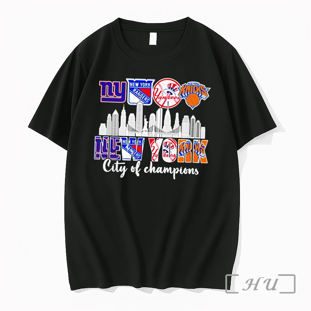 Officials New York Sports City Of Champions Skyline Tee Premium T Shirts Sweater Hoodie