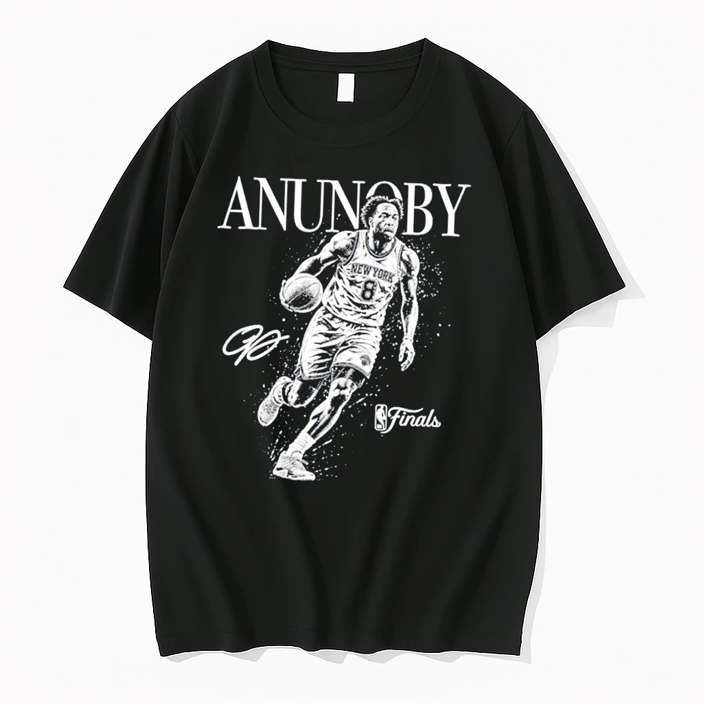 Officials Og Anunoby New York Knicks No 8 Nba Finals Signature Tee Premium T Shirt Sweatshirt Hoodie