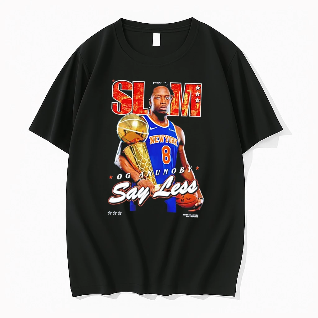 Officials Og Anunoby New York Knicks Say Less Slam Magazine Cover Tee Premium T Shirt Sweatshirt Hoodie