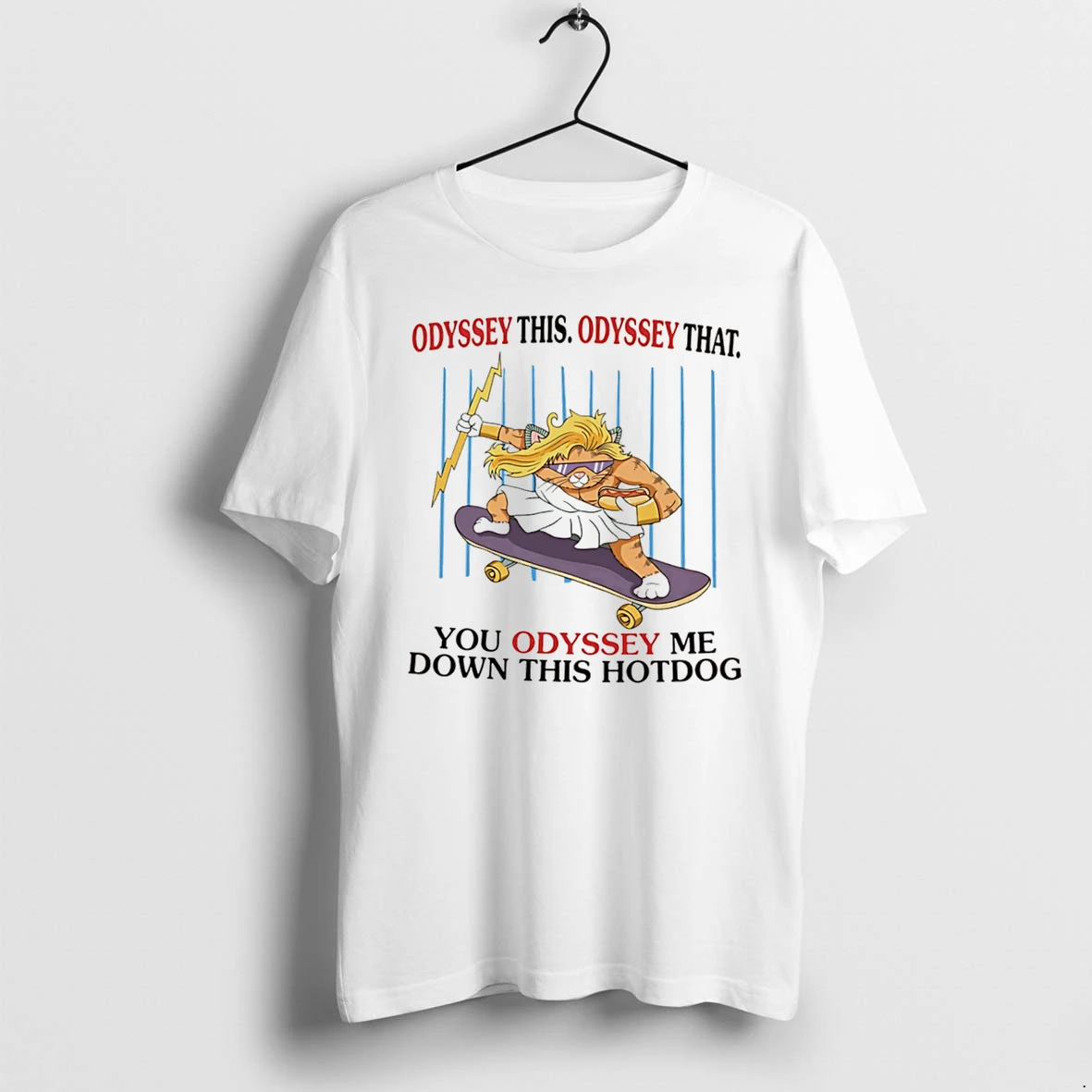 Officials Odyssey This Odyssey That Hotdog Cat Skater Tee Premium T Shirt Sweatshirt Hoodie
