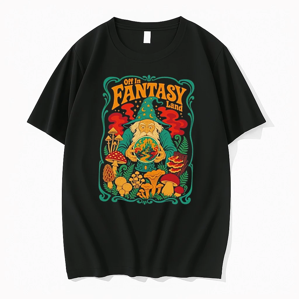 Officials Off In Fantasy Land Wizard Mushroom Forest Tee Premium T Shirt Sweatshirt Hoodie