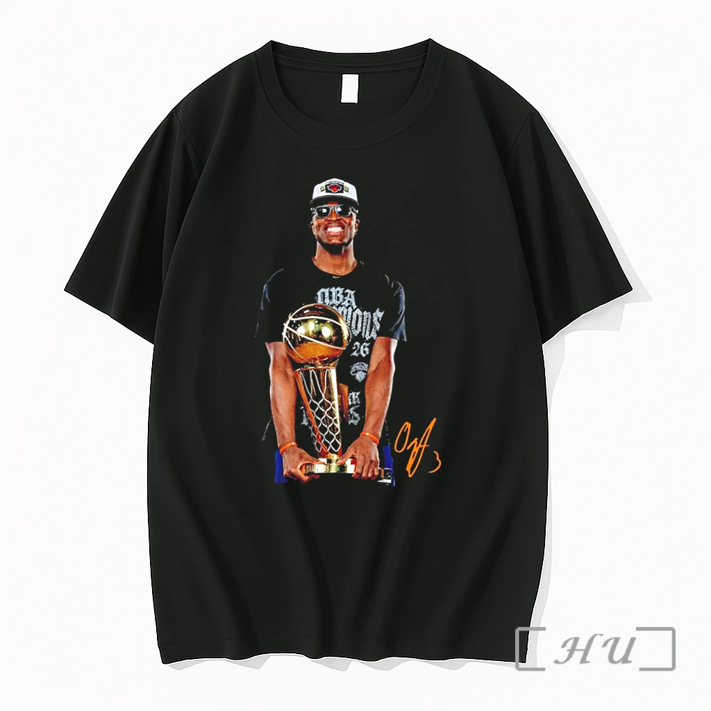 Officials Og Anunoby New York Knicks World Champions 2025 2026 Trophy Signature Tee Premium T Shirts Sweater Hoodie