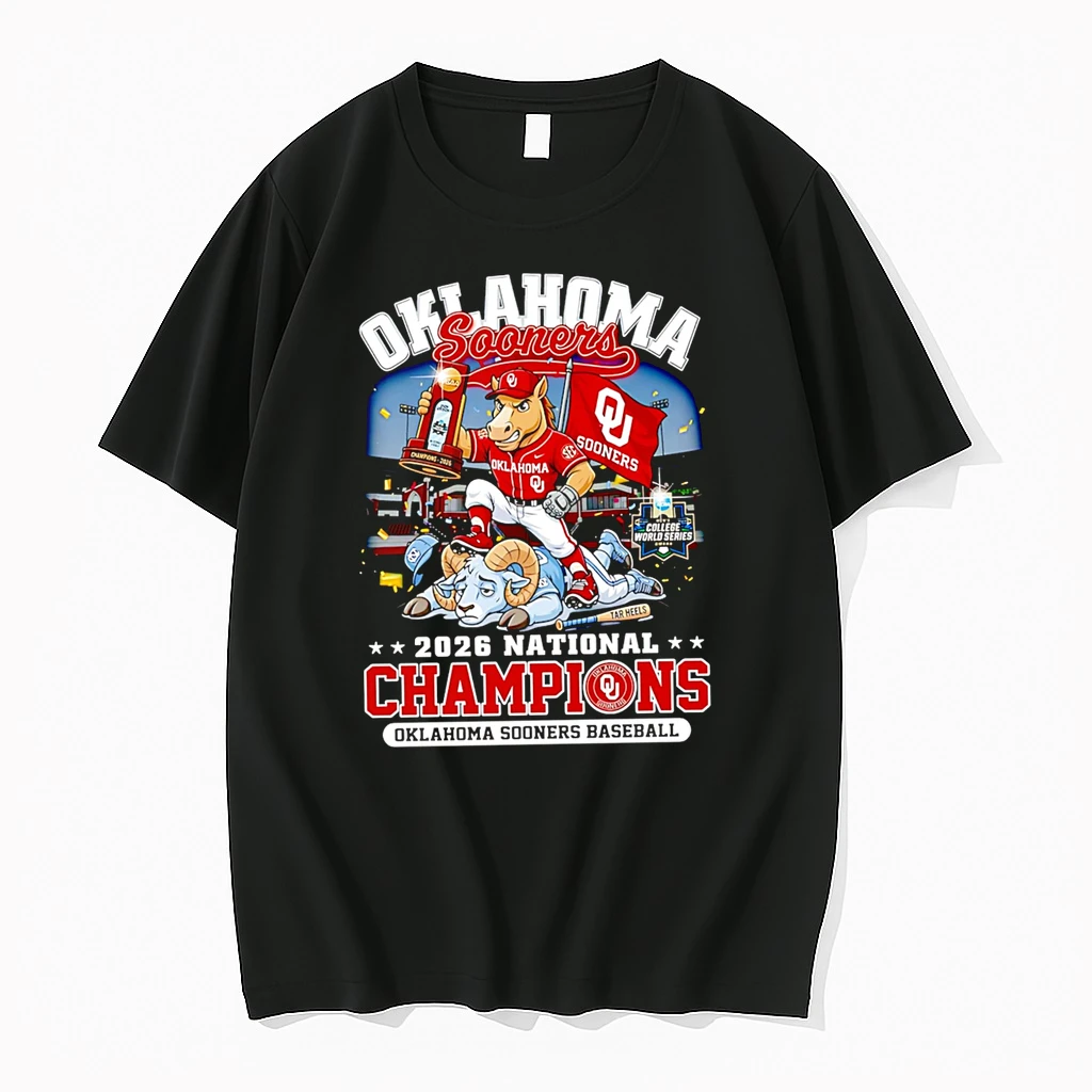 Officials Oklahoma Sooners 2026 National Champions Oklahoma Sooners Baseball Mascot Premium T Shirt Sweatshirt Hoodie