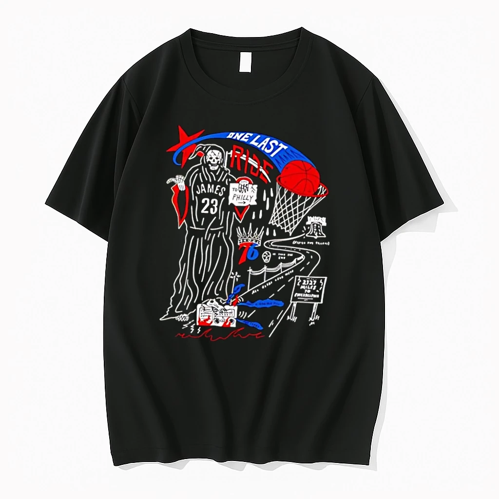 Officials One Last Ride Grim Reaper Holding Sign To Philly Basketball 76ers Black Premium T Shirt Sweatshirt Hoodie