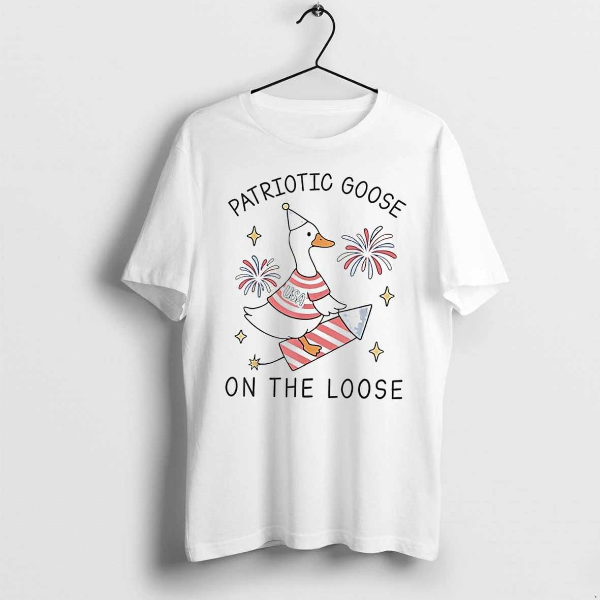 Officials Patriotic Goose On The Loose Fourth Of July Tee Premium T Shirt Sweatshirt Hoodie