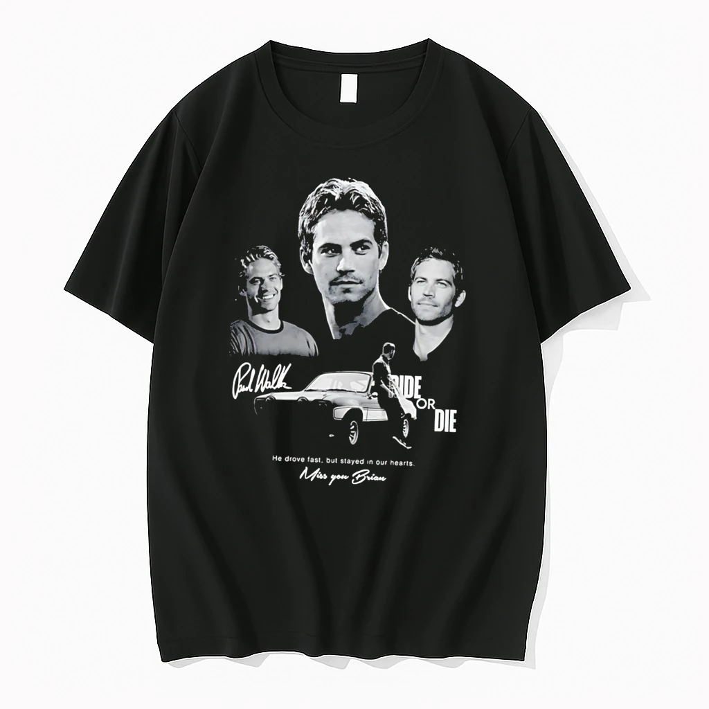 Officials Paul Walker Ride Or Die Tribute Signature Tee Premium T Shirt Sweatshirt Hoodie