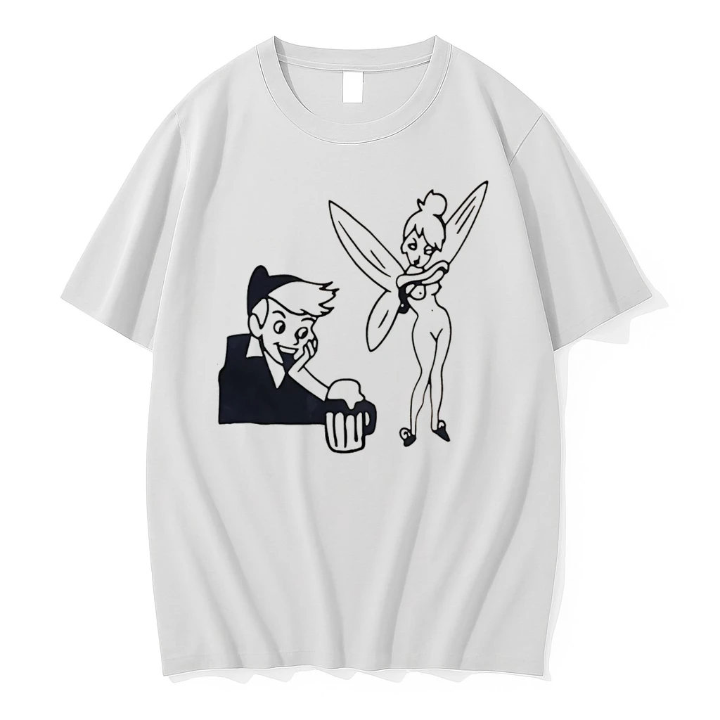 Officials Peter Pan Drinking Beer With Tinker Bell Tee Premium T Shirt Sweatshirt Hoodie