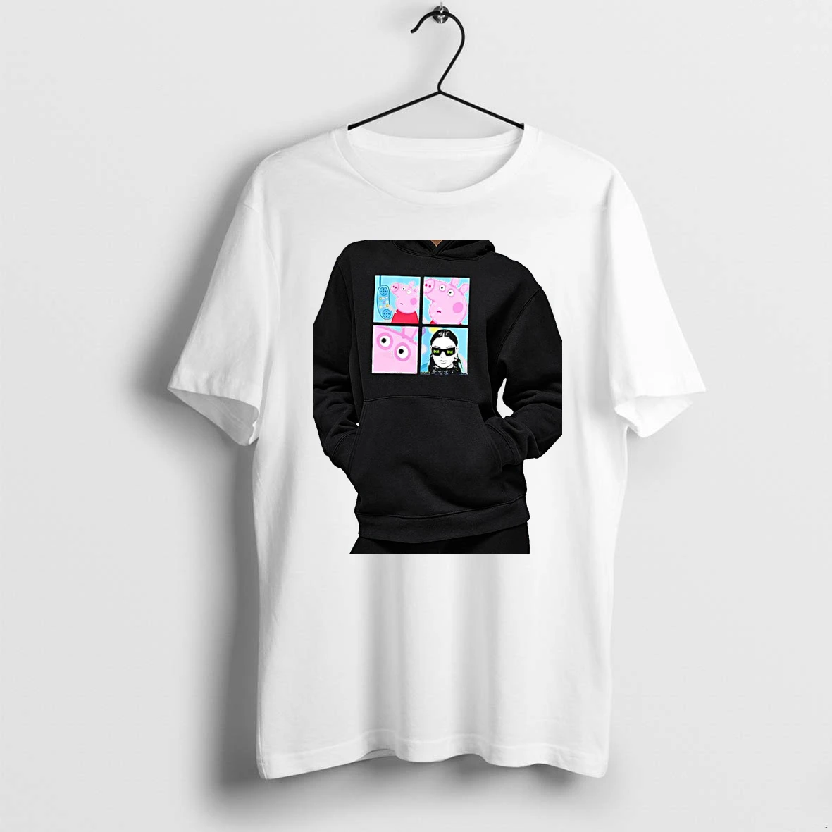 Officials Pig Charli Xcx Brat Meme 4 Panel Comic Premium T Shirt Sweatshirt Hoodie