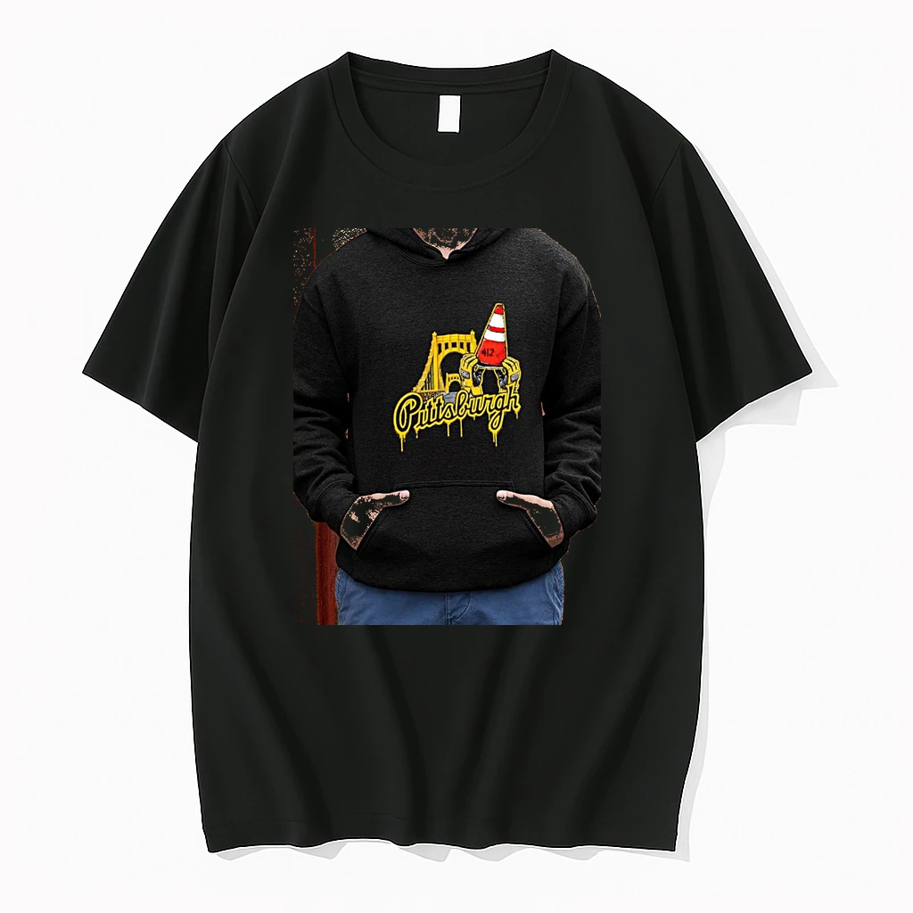Officials Pittsburgh 412 City Of Bridges Construction Cone Construction Worker Hands Premium T Shirt Sweatshirt Hoodie