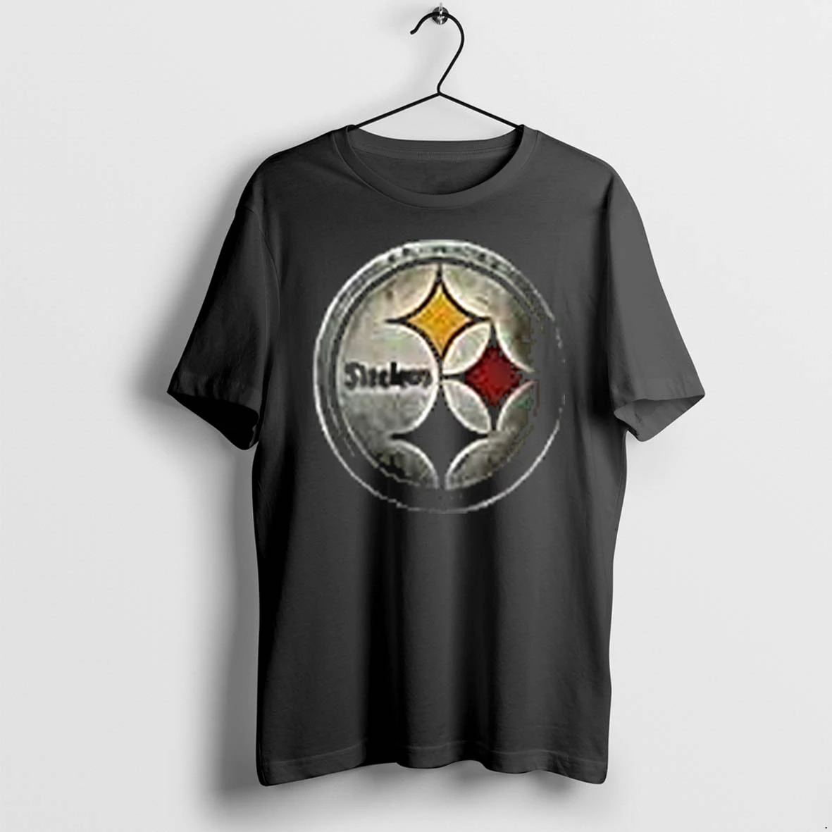 Officials Pittsburgh Steelers Runs In My Blood Mascot Skeleton Black Mens Premium T Shirt Sweatshirt Hoodie