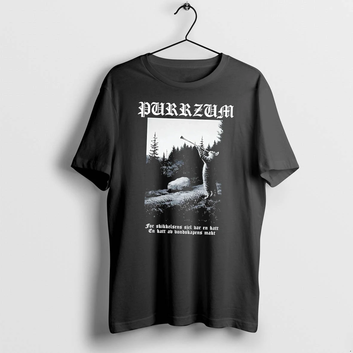 Officials Purrzum Cat Black Metal Parody Burzum Tee Premium T Shirt Sweatshirt Hoodie