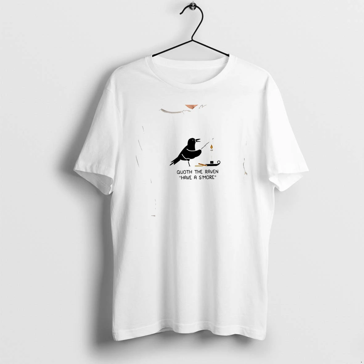 Officials Quoth The Raven Have A Smore Crow Roasting Marshmallows Premium T Shirt Sweatshirt Hoodie