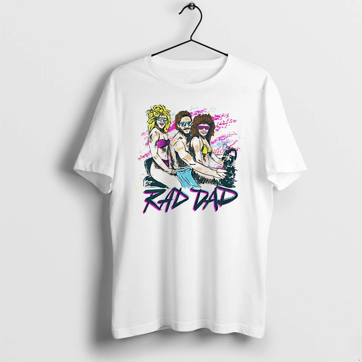 Officials Rad Dad Motorcycle 80s Style Retro Aesthetic Tee Premium T Shirt Sweatshirt Hoodie